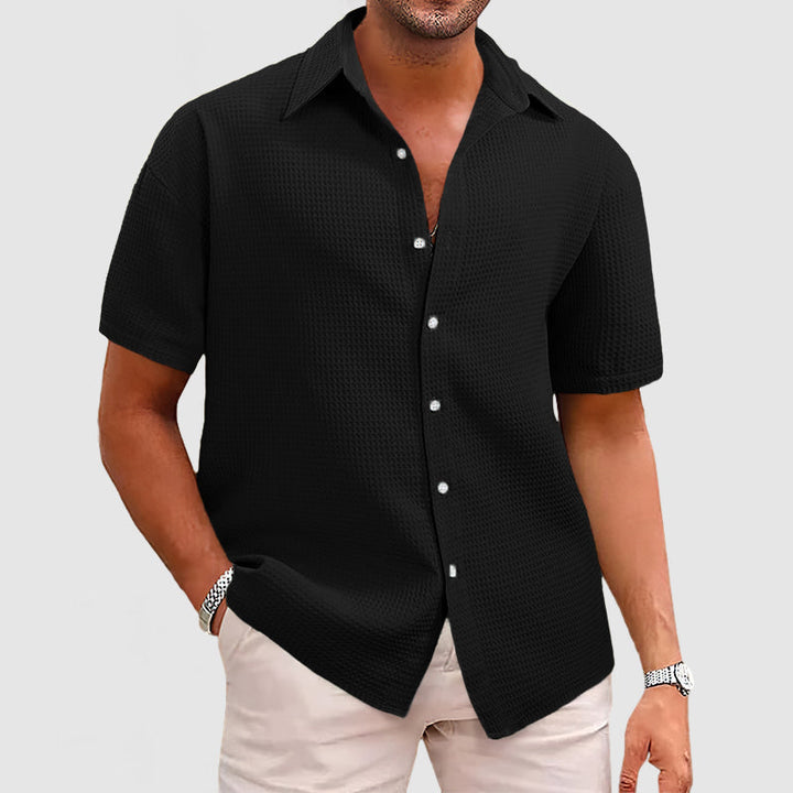Men's Short-Sleeve Shirt - Breathable, Stylish Comfort for Casual or Business Wear 4