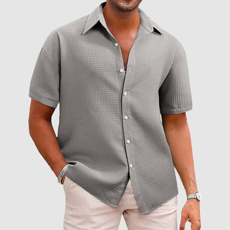 Men's Short-Sleeve Shirt - Breathable, Stylish Comfort for Casual or Business Wear 5