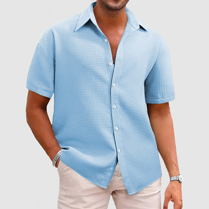Men's Short-Sleeve Shirt - Breathable, Stylish Comfort for Casual or Business Wear 6