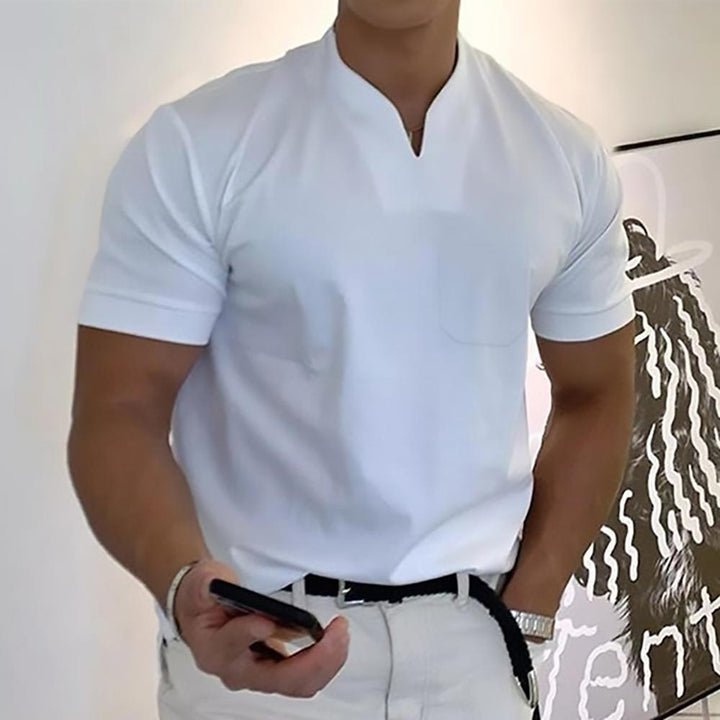 Men's T Shirt Smart Casual V-Neck Short Sleeve for Everyday Wear - Stylish and Versatile Casual Shirts 0