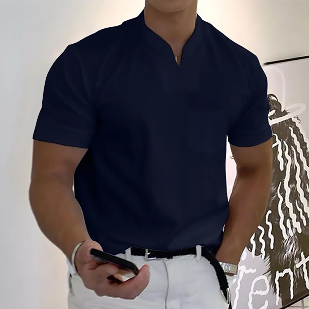 Men's T Shirt Smart Casual V-Neck Short Sleeve for Everyday Wear - Stylish and Versatile Casual Shirts 1