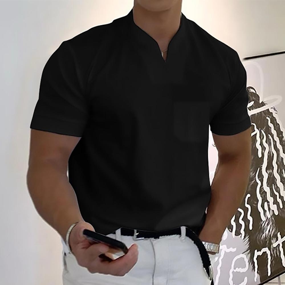 Men's T Shirt Smart Casual V-Neck Short Sleeve for Everyday Wear - Stylish and Versatile Casual Shirts 4