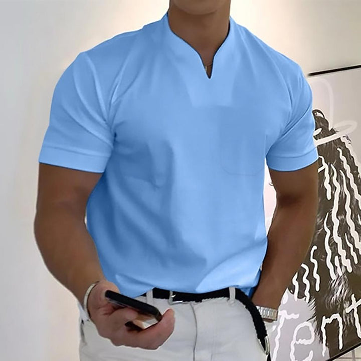 Men's T Shirt Smart Casual V-Neck Short Sleeve for Everyday Wear - Stylish and Versatile Casual Shirts 5