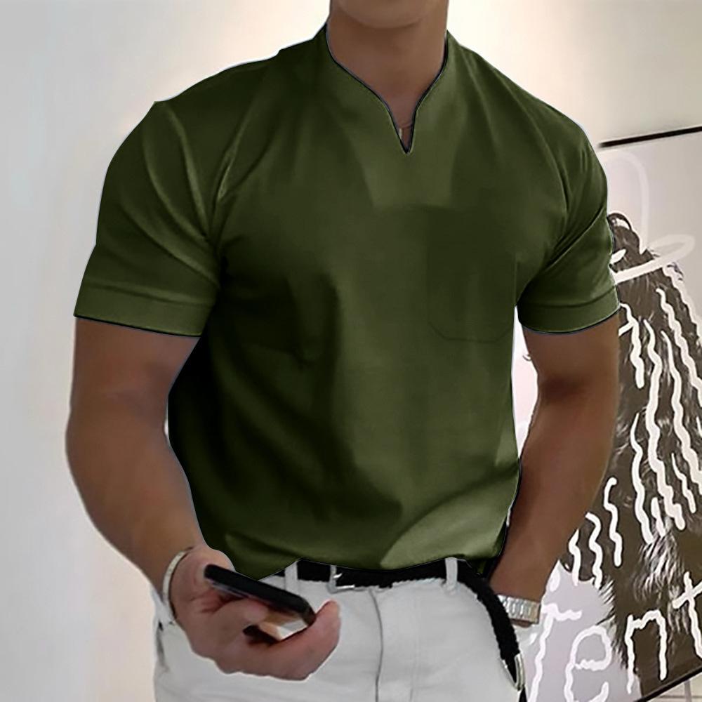 Men's T Shirt Smart Casual V-Neck Short Sleeve for Everyday Wear - Stylish and Versatile Casual Shirts 7