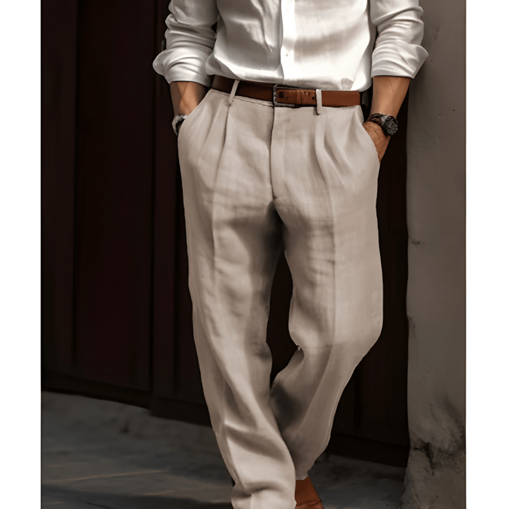 Men's Trousers - Elegant Straight Cut for All-Day Comfort and Versatile Styling 0
