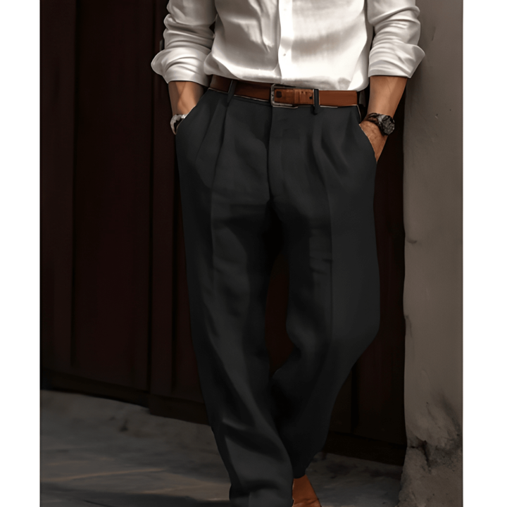Men's Trousers - Elegant Straight Cut for All-Day Comfort and Versatile Styling 1