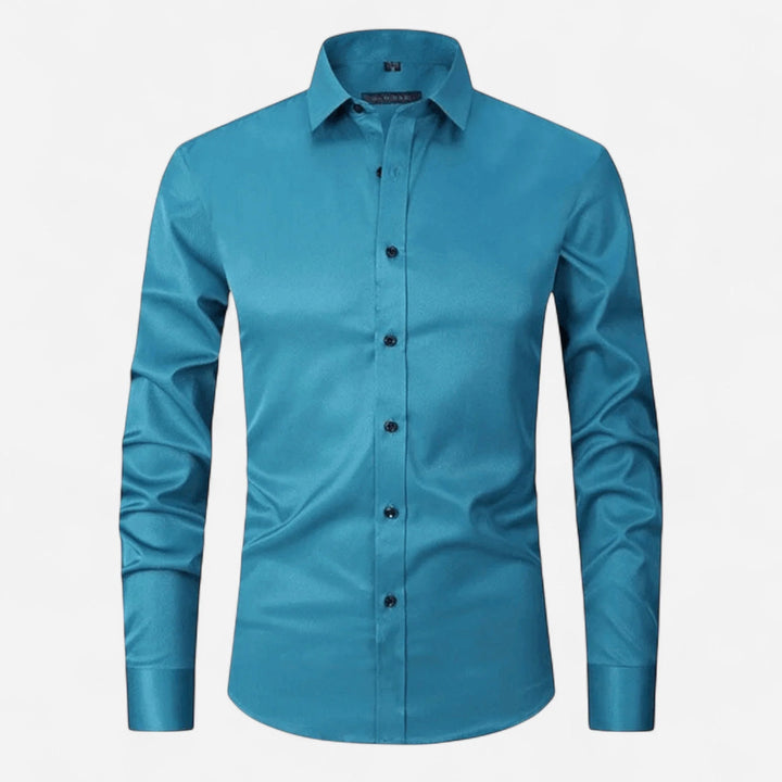 Men's non-iron shirt, elastic and breathable 7