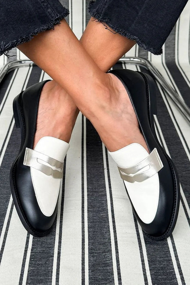 Monochrome Loafers for Women - Sleek and Versatile Footwear 1