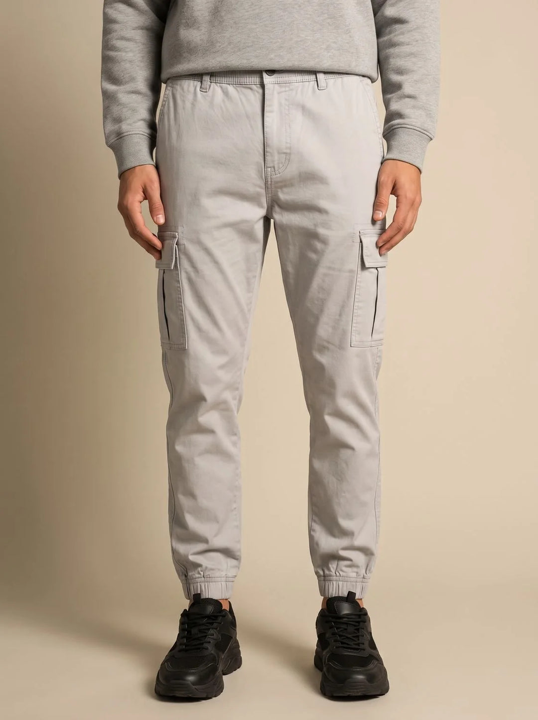 Simon | Men's Cargo Jogger Pants with Cargo Pockets and Elastic Waistband 3