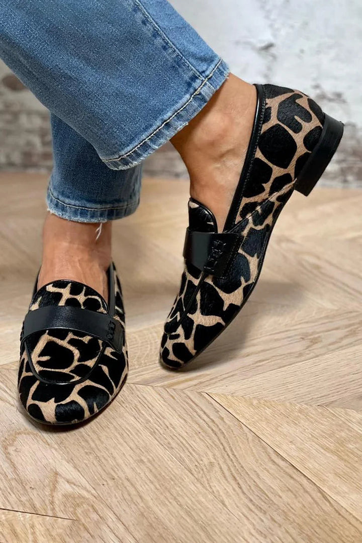 Stylish Animal Print Loafers for Women - Trendy and Comfortable Footwear 2