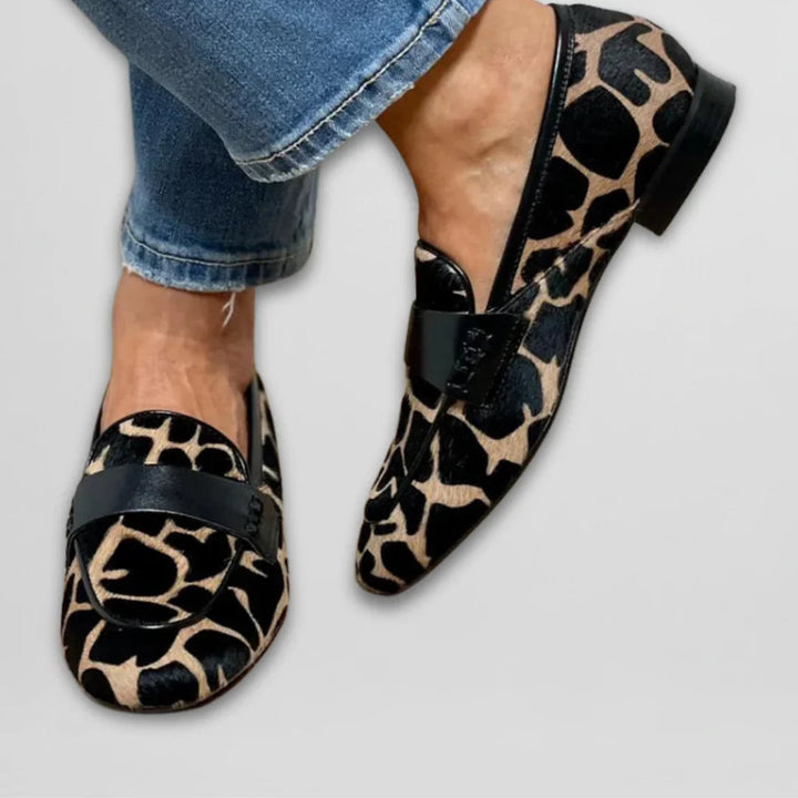 Stylish Cow Print Loafers for Women - Comfortable Everyday Footwear 1