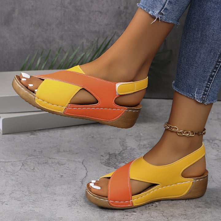 Stylish Two-Tone Women's Sandals for Summer - Comfortable Footwear for Casual Outings and Special Occasions 10