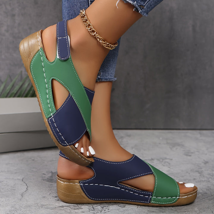 Stylish Two-Tone Women's Sandals for Summer - Comfortable Footwear for Casual Outings and Special Occasions 7
