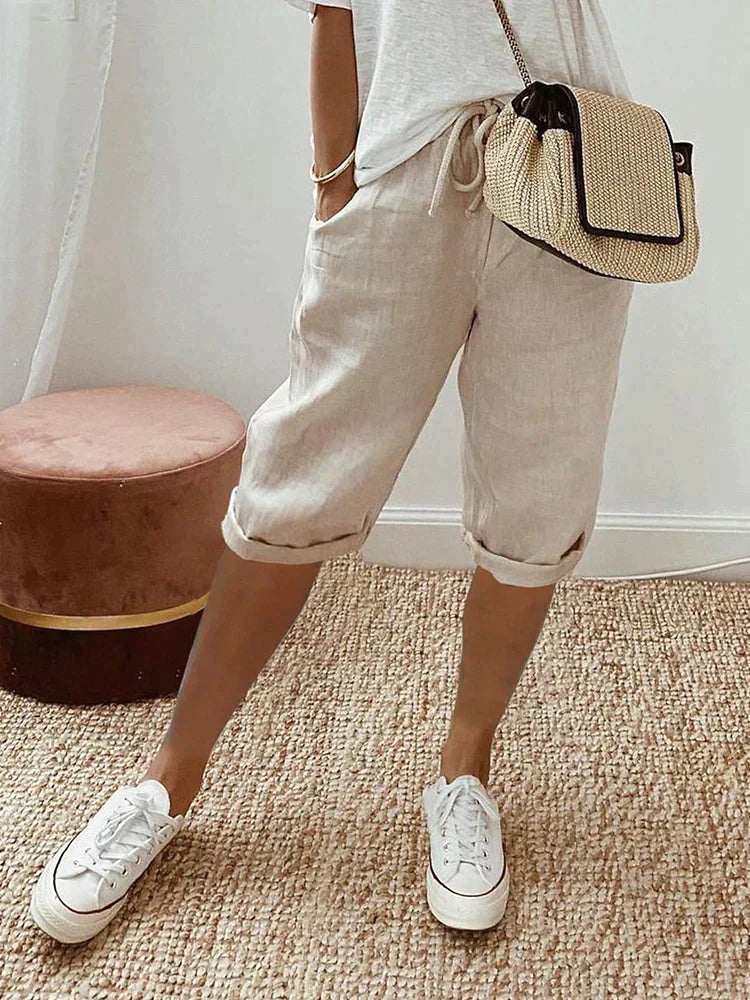Stylish Women's Pants for Everyday Comfort with Relaxed Fit and Side Pockets 1