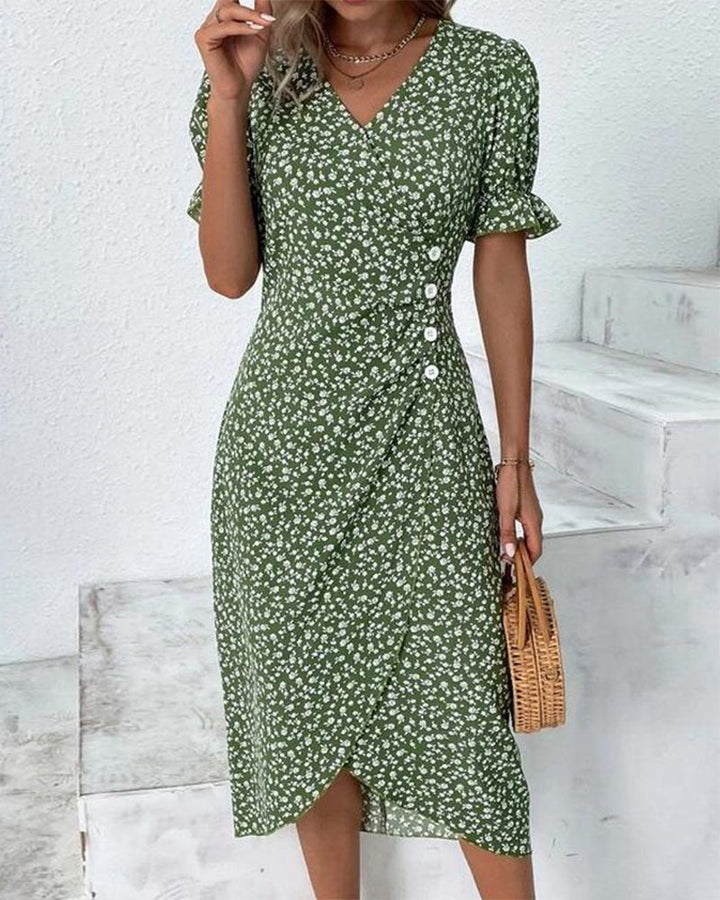 V-Neck Summer Dress for Women - Flattering and Versatile Day-to-Event Style 0