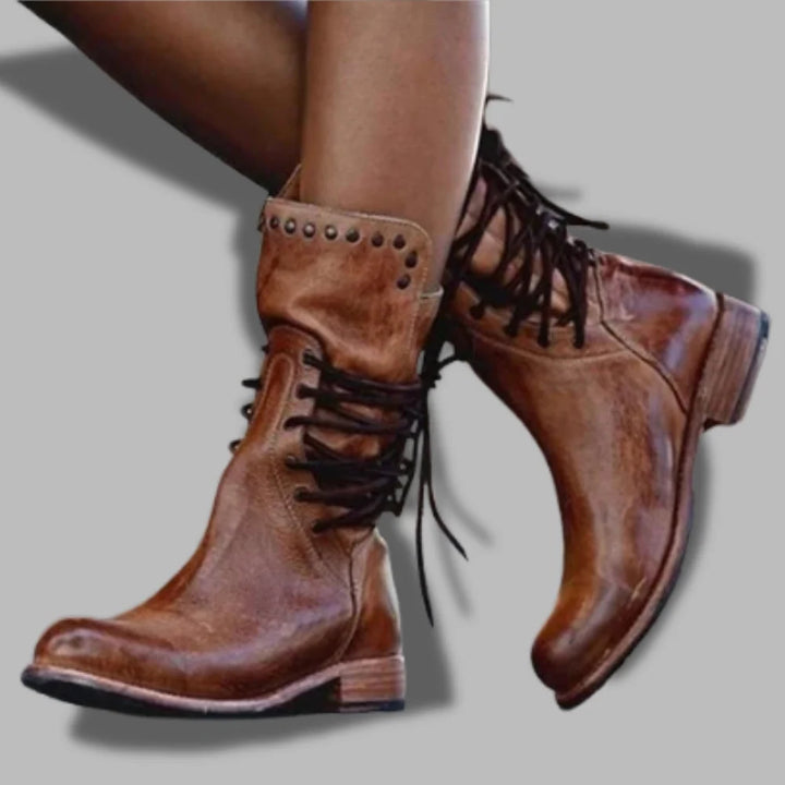 WYNONA | RUSTIKALE VINTAGE LEDERSTIEFEL 2