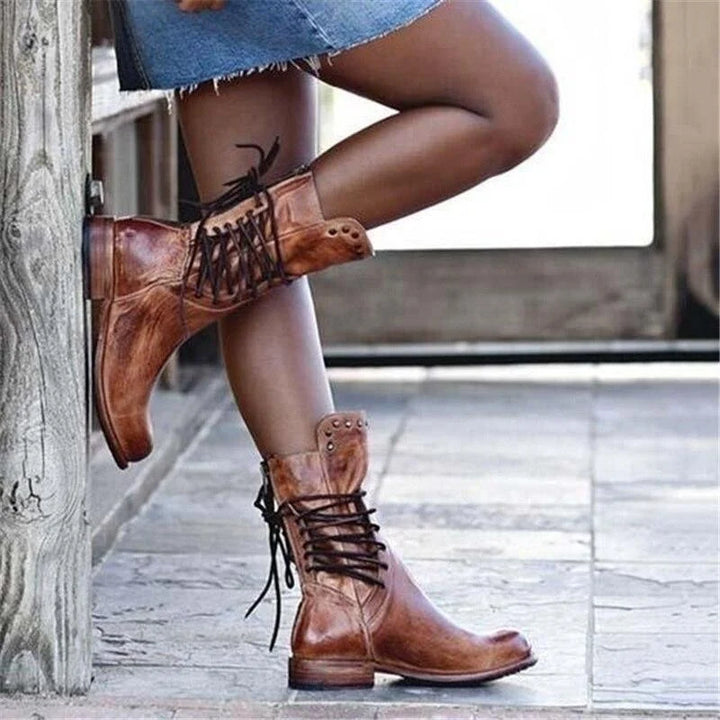 WYNONA | RUSTIKALE VINTAGE LEDERSTIEFEL 4