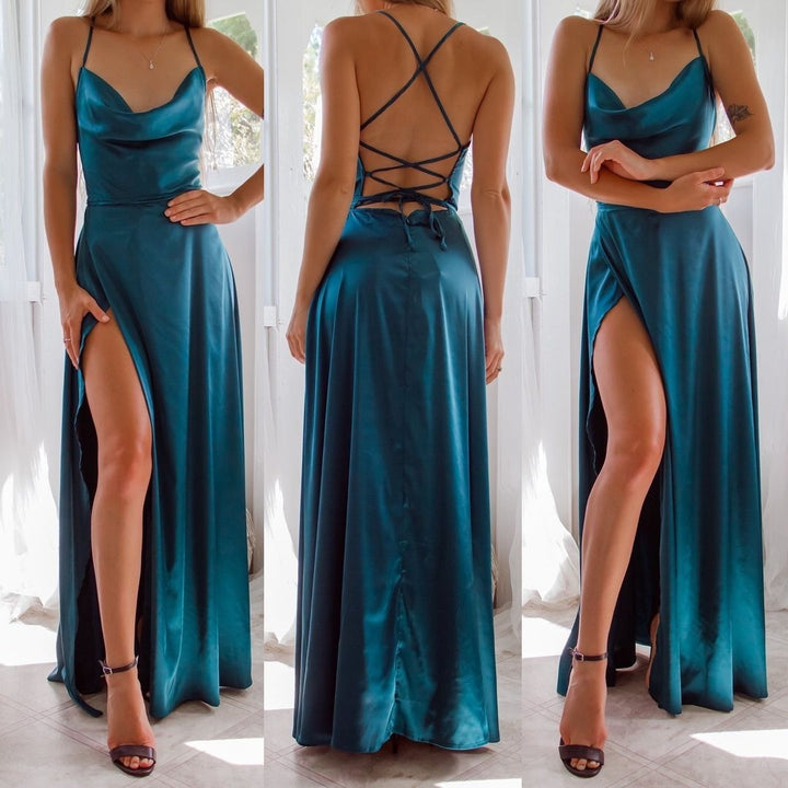 Maxi Dress for Women with Leg Slit - Elegant Long Dress for Any Occasion