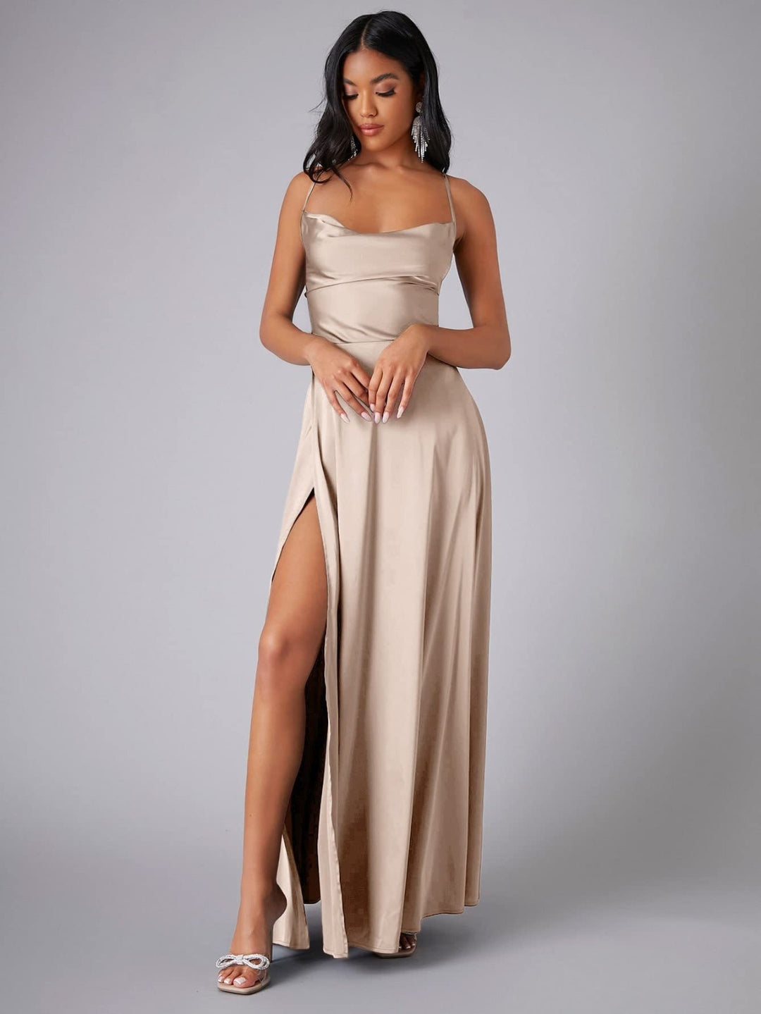 Maxi Dress for Women with Leg Slit - Elegant Long Dress for Any Occasion