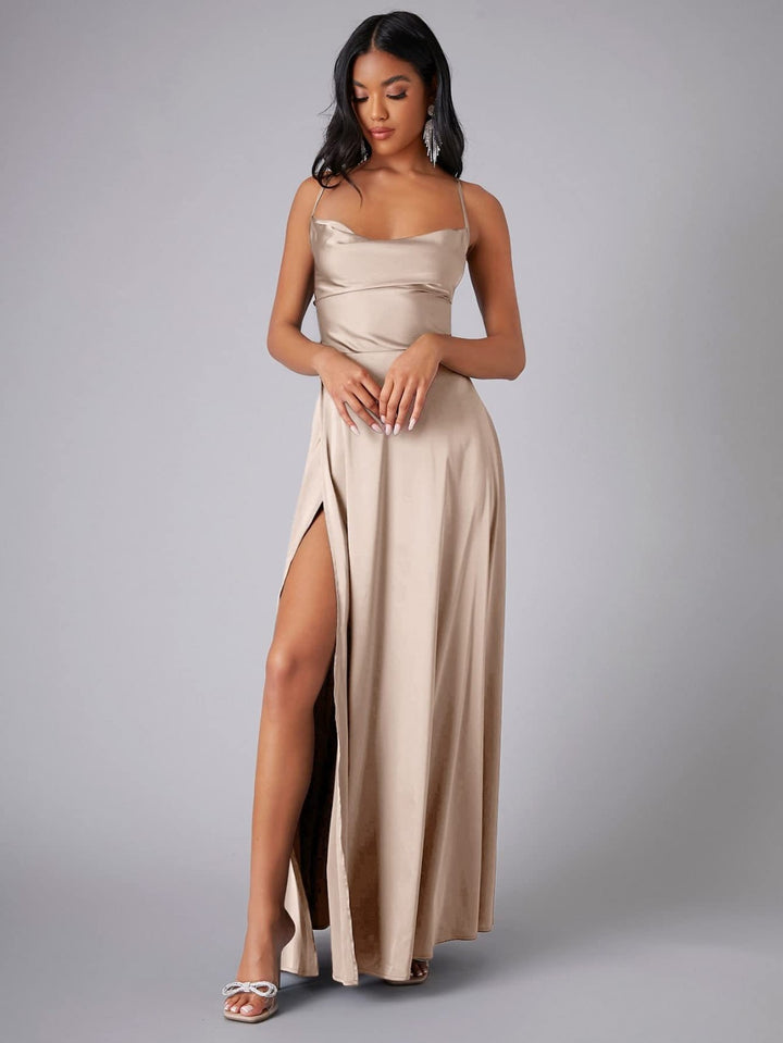 Maxi Dress for Women with Leg Slit - Elegant Long Dress for Any Occasion