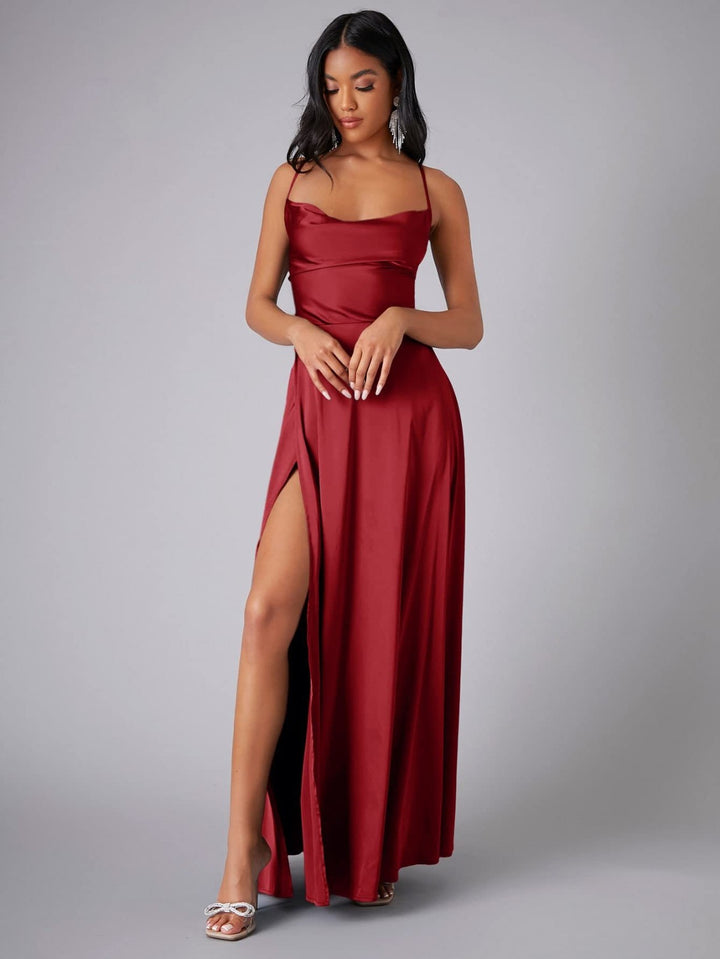 Maxi Dress for Women with Leg Slit - Elegant Long Dress for Any Occasion