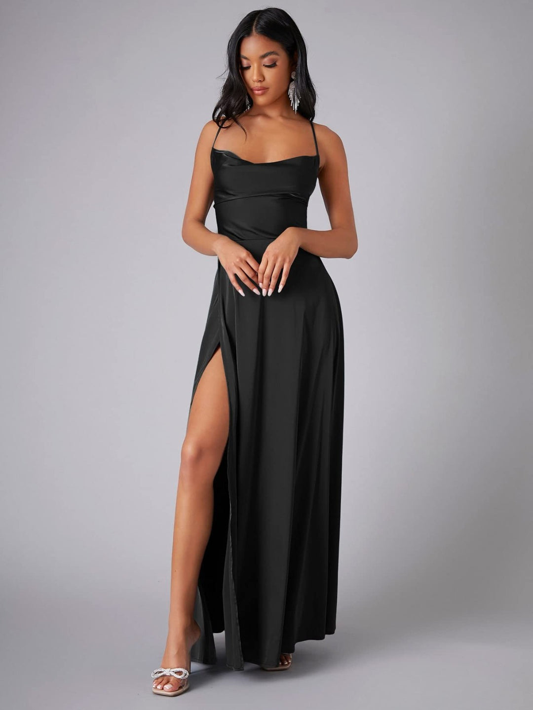 Maxi Dress for Women with Leg Slit - Elegant Long Dress for Any Occasion