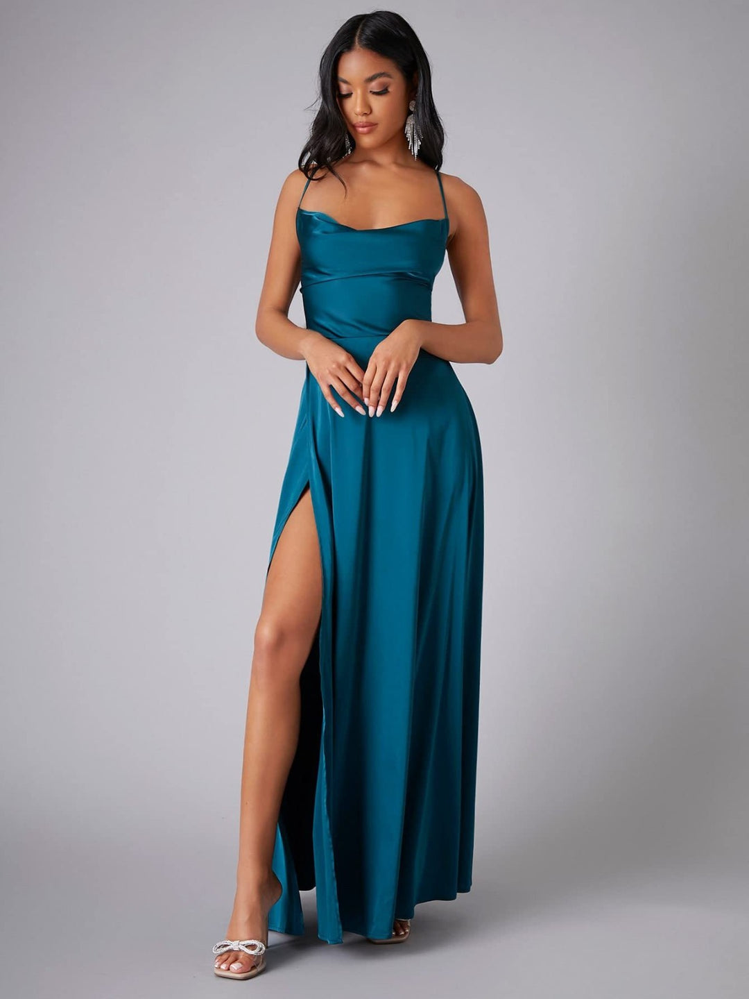 Maxi Dress for Women with Leg Slit - Elegant Long Dress for Any Occasion