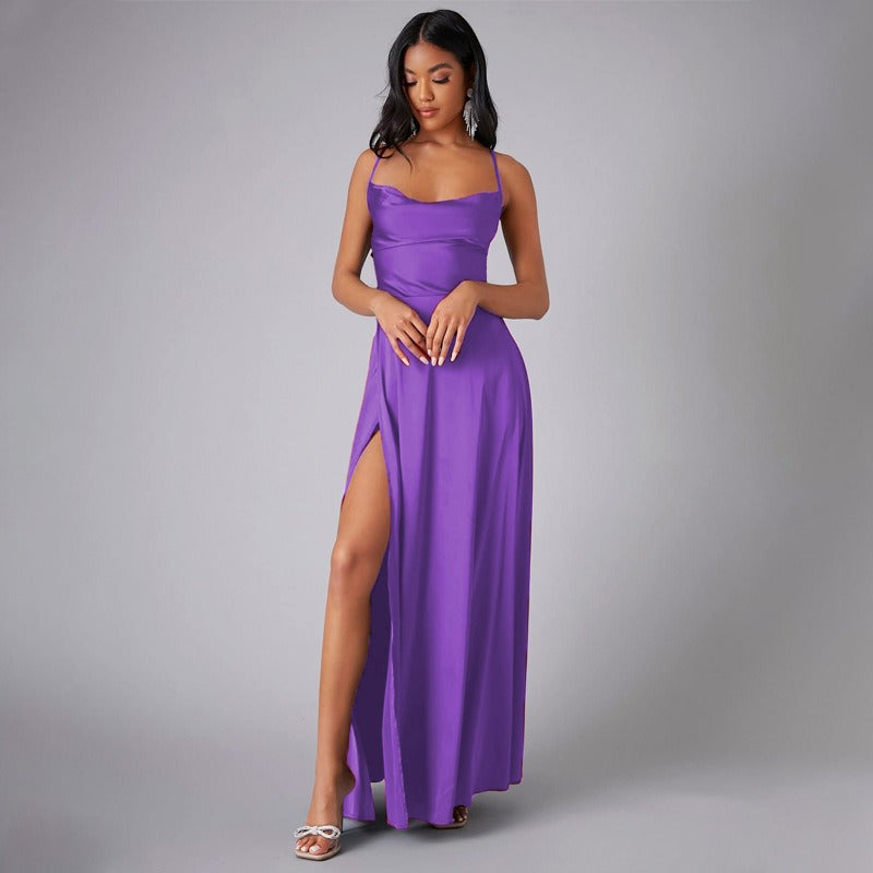 Maxi Dress for Women with Leg Slit - Elegant Long Dress for Any Occasion