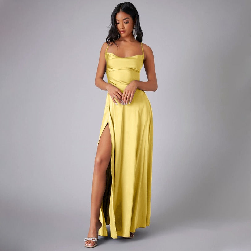 Maxi Dress for Women with Leg Slit - Elegant Long Dress for Any Occasion