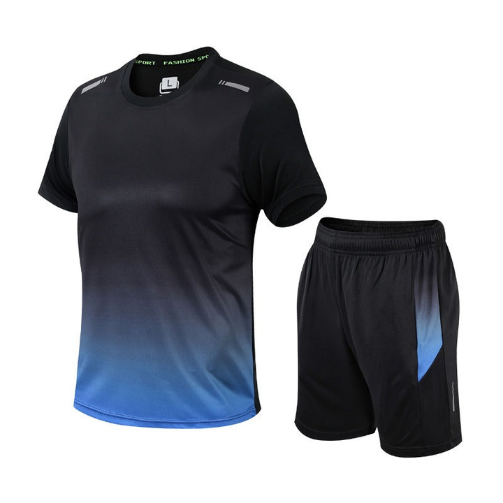 Men's Activewear Set Tracksuit | Gym Clothes Men for Workout | Quick-Drying Workout Shirt for Men & Flexible Shorts