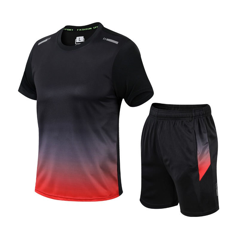 Men's Activewear Set Tracksuit | Gym Clothes Men for Workout | Quick-Drying Workout Shirt for Men & Flexible Shorts
