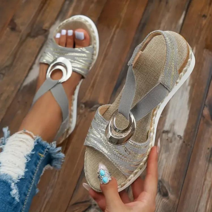 Women Sandals - Textured Strap Espadrille Sandals for Casual Summer Footwear 3