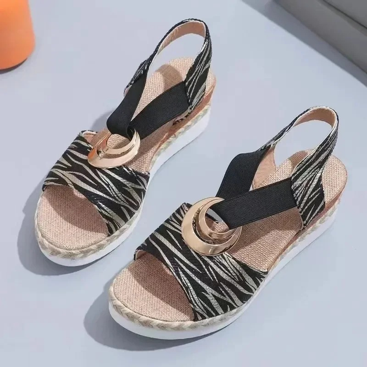 Women Sandals - Textured Strap Espadrille Sandals for Casual Summer Footwear 7