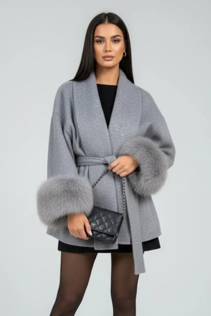 Women’s Belted Full Length Coat with Waist Tie 5
