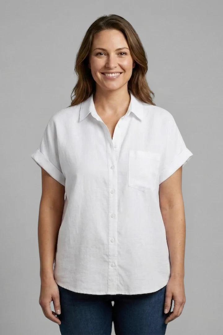 Women’s Blouse with Button Fastening and Short Sleeves 3