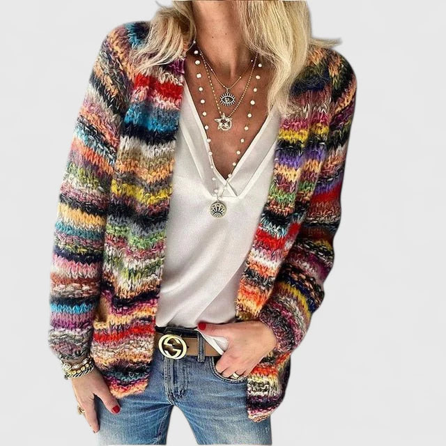 Women's Cardigan Sweater - Comfortable Multicolor Open Fit for Casual and Cozy Style 0