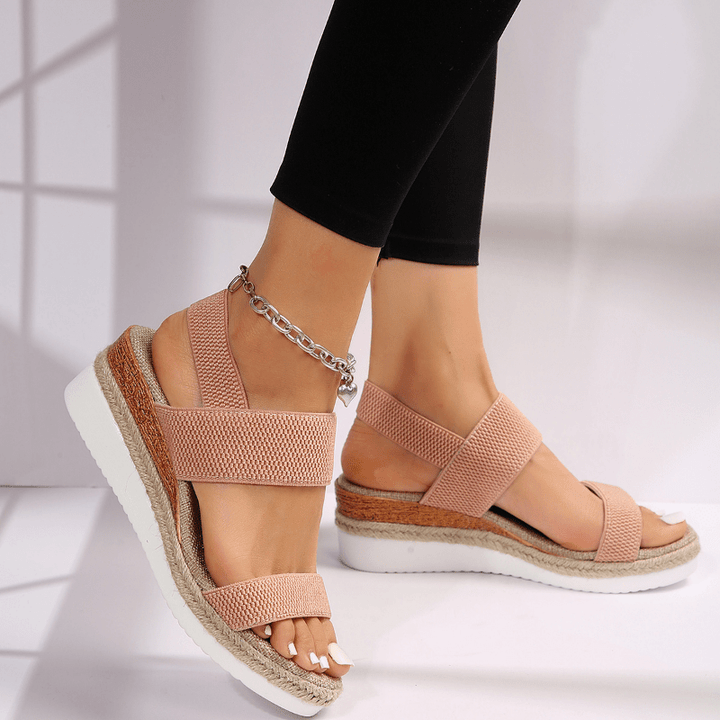 Women's Comfortable Platform Sandals - Sporty Chic Everyday Footwear for Summer 2