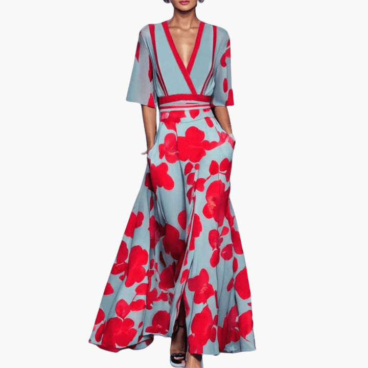 Women's Floral Maxi Dress - Elegant Summer Dress Perfect for Special Events 0