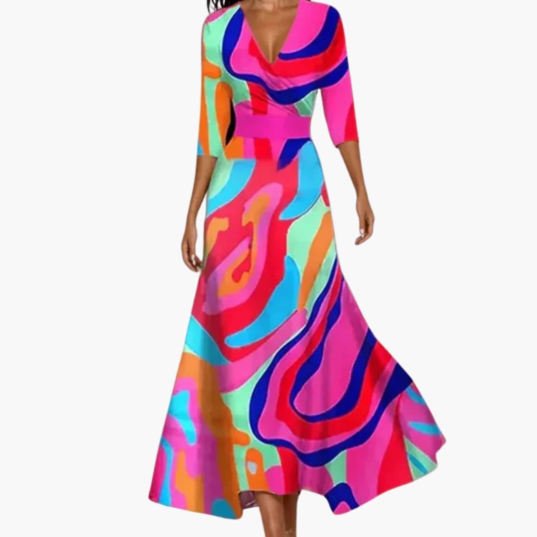 Women's Floral Maxi Dress - Elegant Summer Dress Perfect for Special Events 11