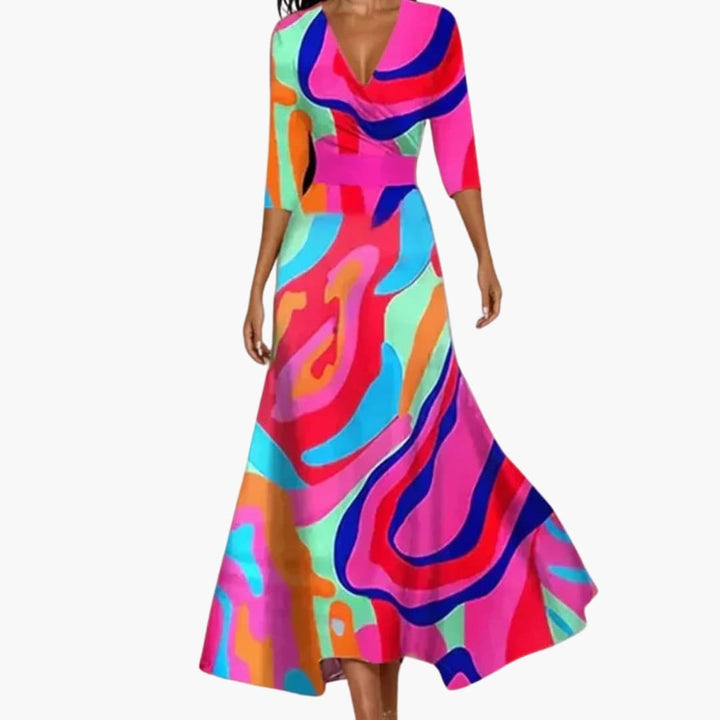 Women's Floral Maxi Dress - Elegant Summer Dress Perfect for Special Events 11