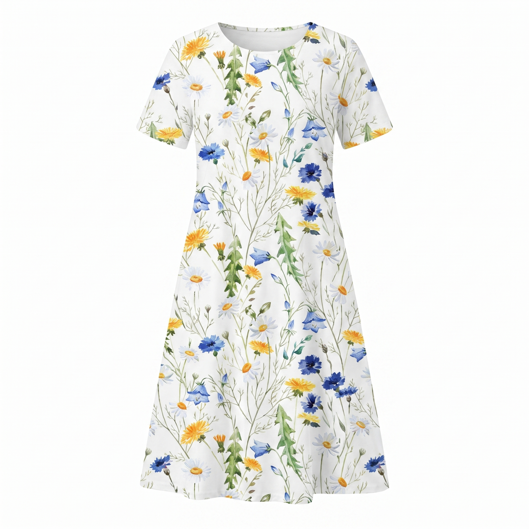 Women's Floral Midi Dress - Casual A-Line Summer Dress for Every Occasion 1