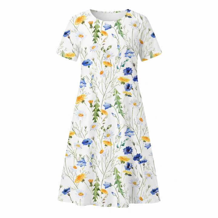 Women's Floral Midi Dress - Casual A-Line Summer Dress for Every Occasion 1