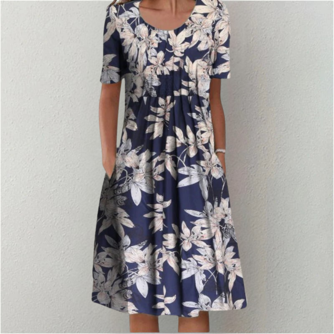 Women's Floral Midi Dress - Casual A-Line Summer Dress for Every Occasion 11