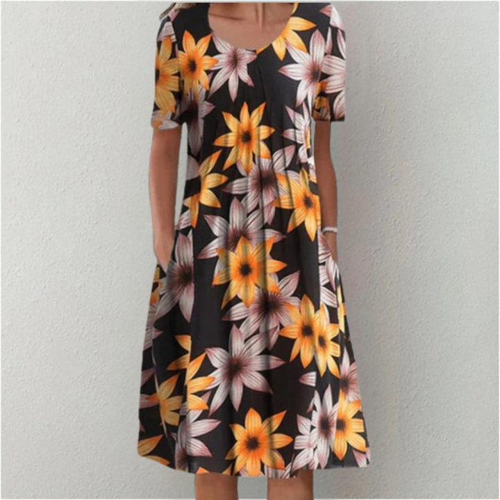 Women's Floral Midi Dress - Casual A-Line Summer Dress for Every Occasion 13