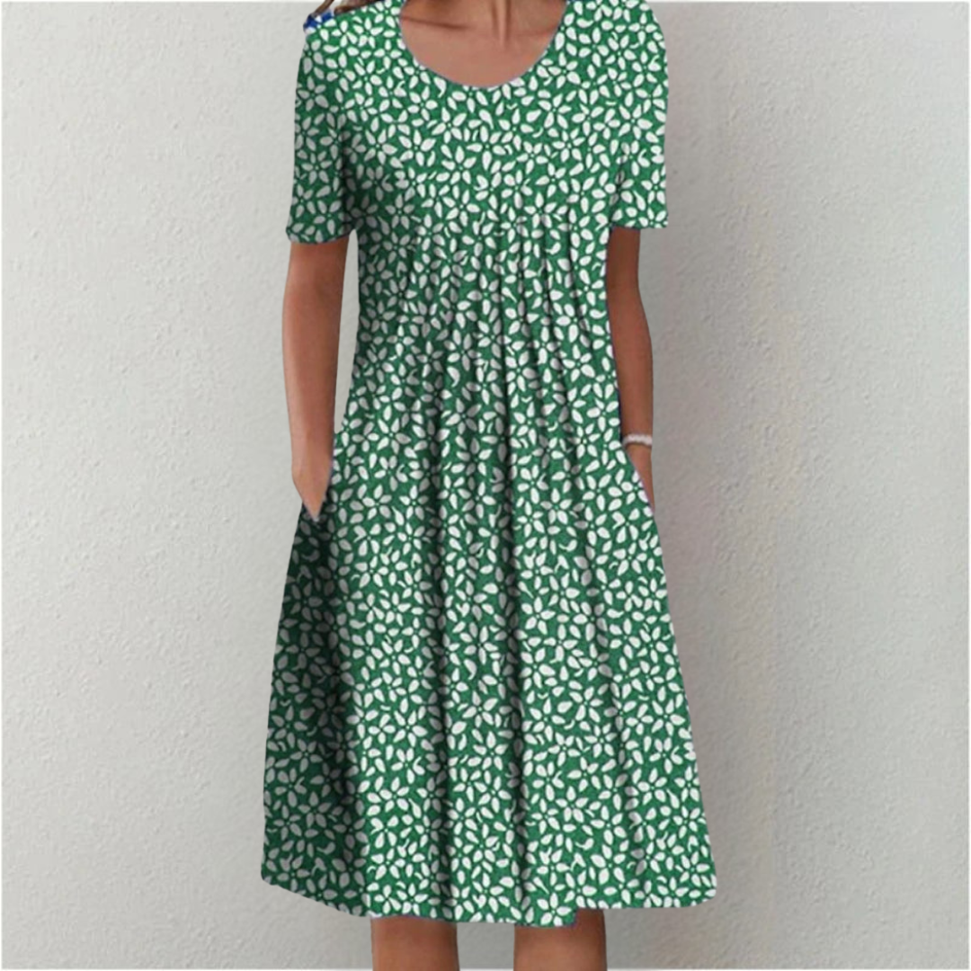 Women's Floral Midi Dress - Casual A-Line Summer Dress for Every Occasion 14