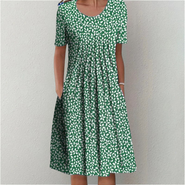 Women's Floral Midi Dress - Casual A-Line Summer Dress for Every Occasion 14