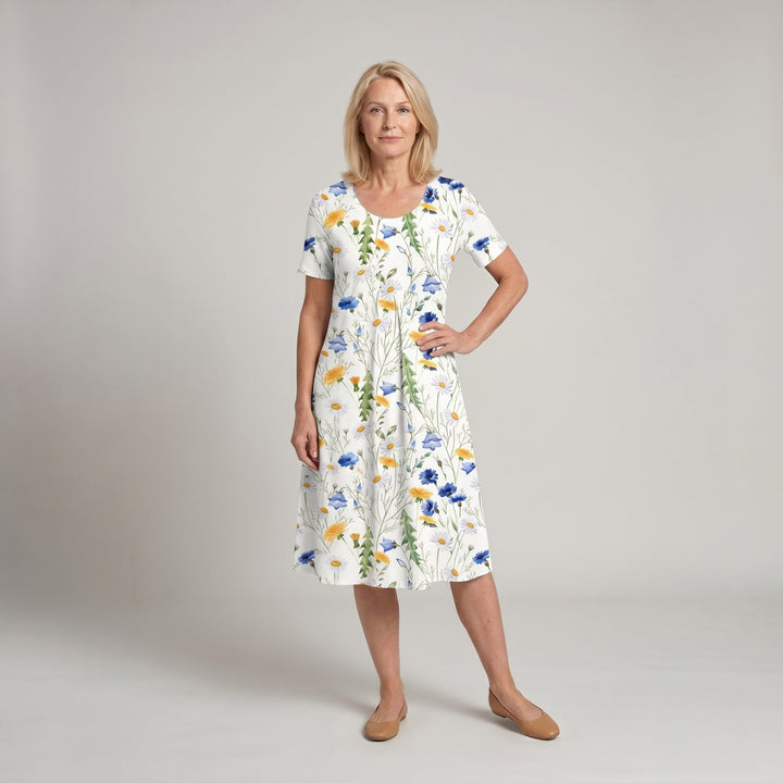 Women's Floral Midi Dress - Casual A-Line Summer Dress for Every Occasion 2