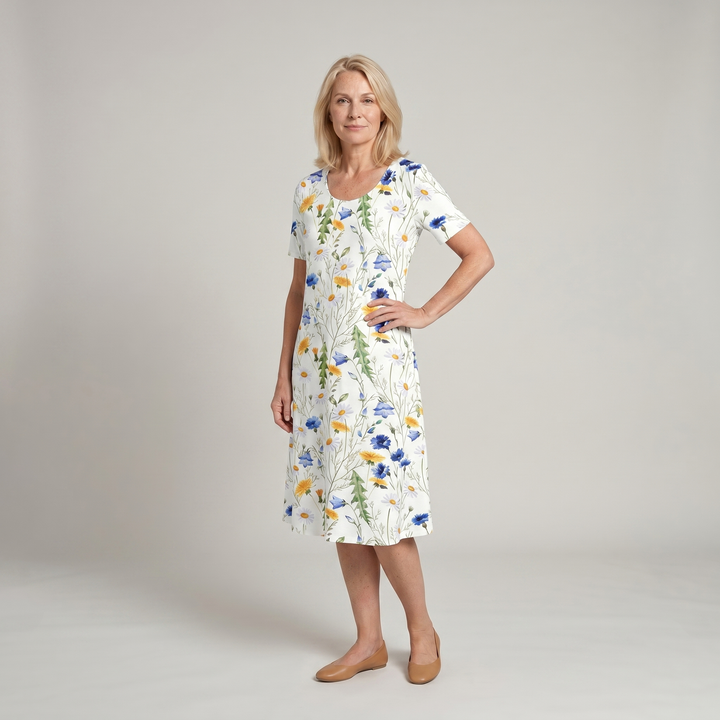 Women's Floral Midi Dress - Casual A-Line Summer Dress for Every Occasion 3
