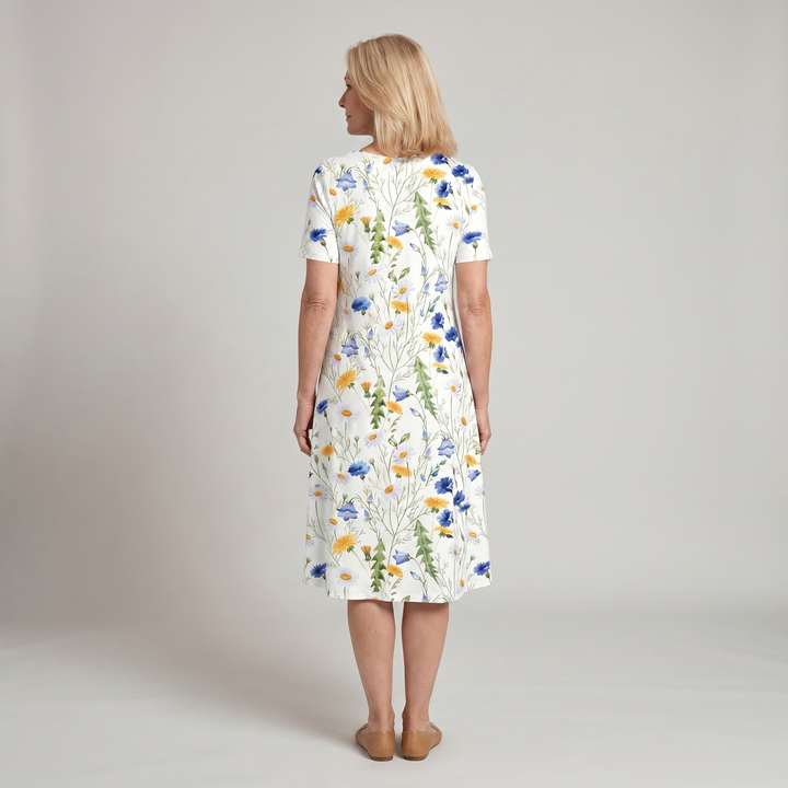 Women's Floral Midi Dress - Casual A-Line Summer Dress for Every Occasion 4