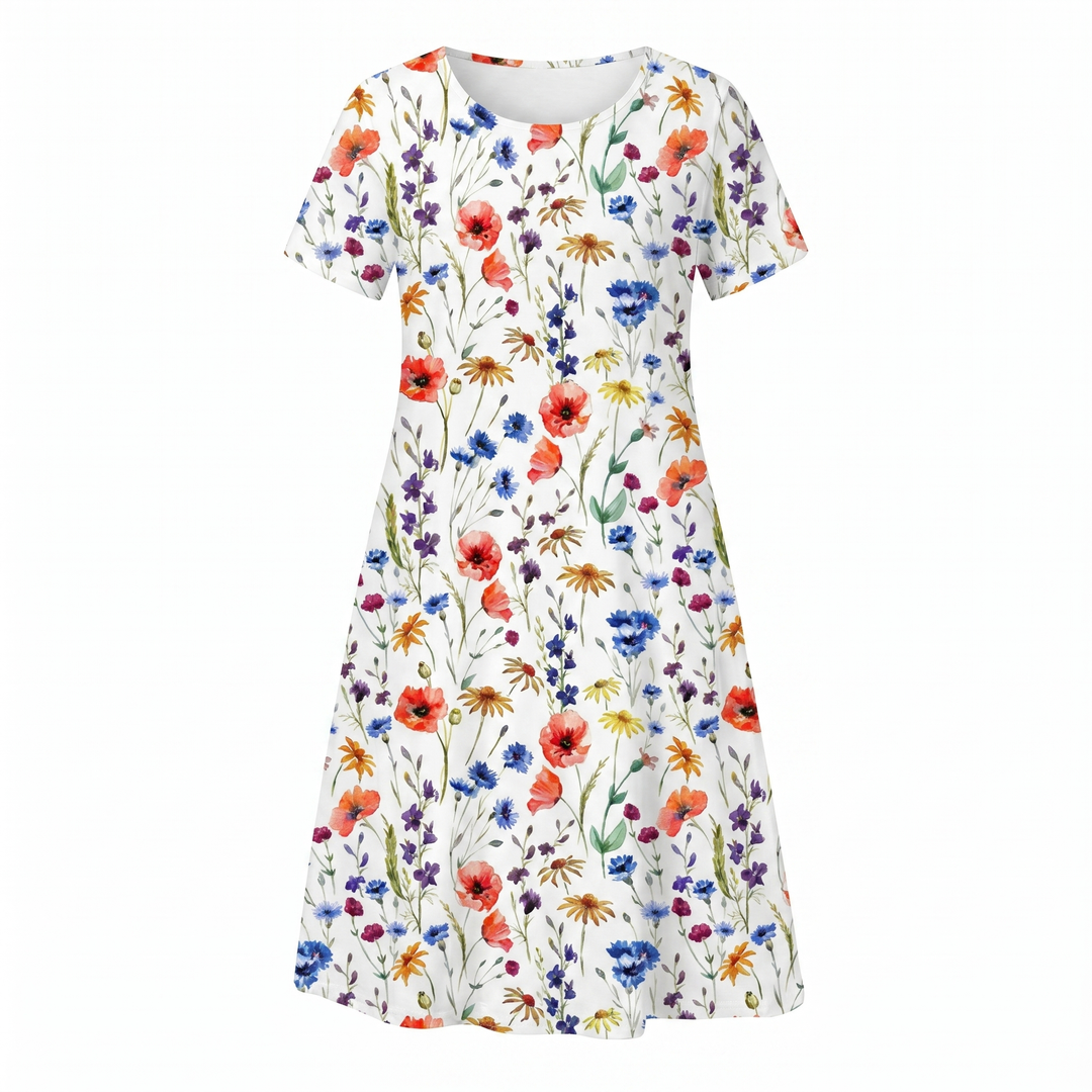 Women's Floral Midi Dress - Casual A-Line Summer Dress for Every Occasion 7